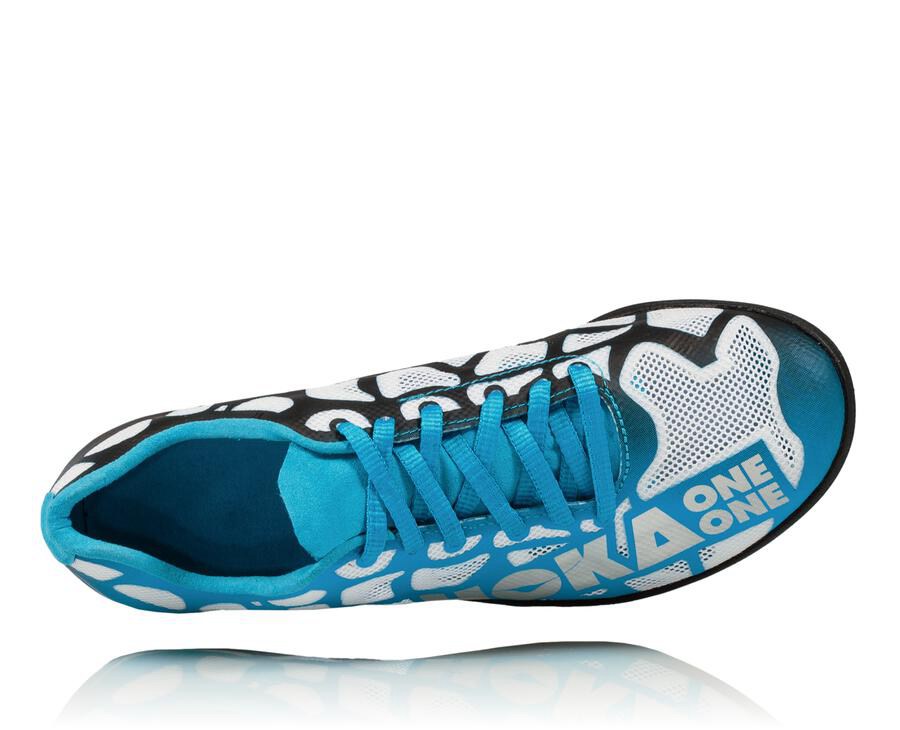 Hoka One One Rocket X Spikes Dam - Vita/Blå - ZVUYK-4037